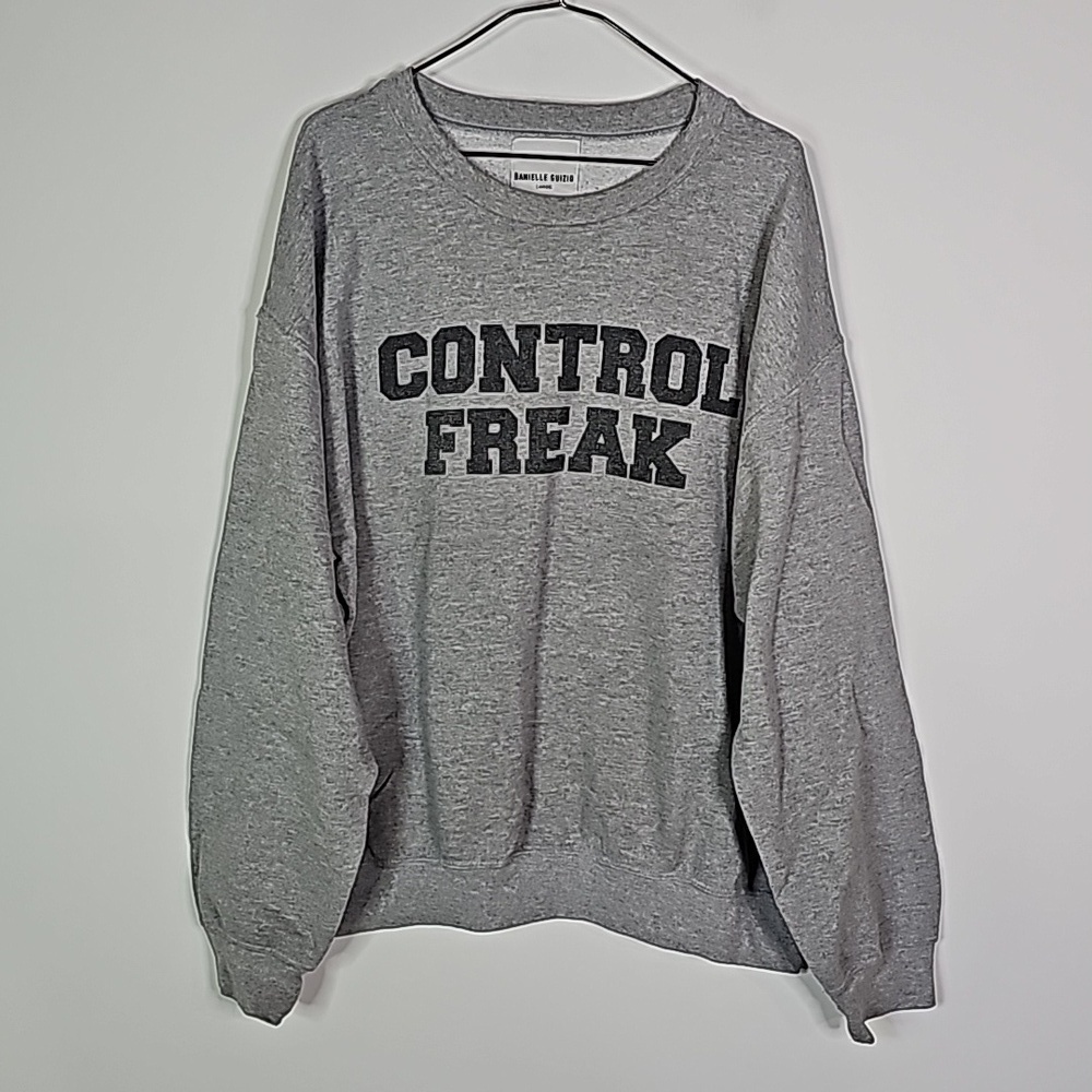 Danielle Guizio large gray control freak sweater